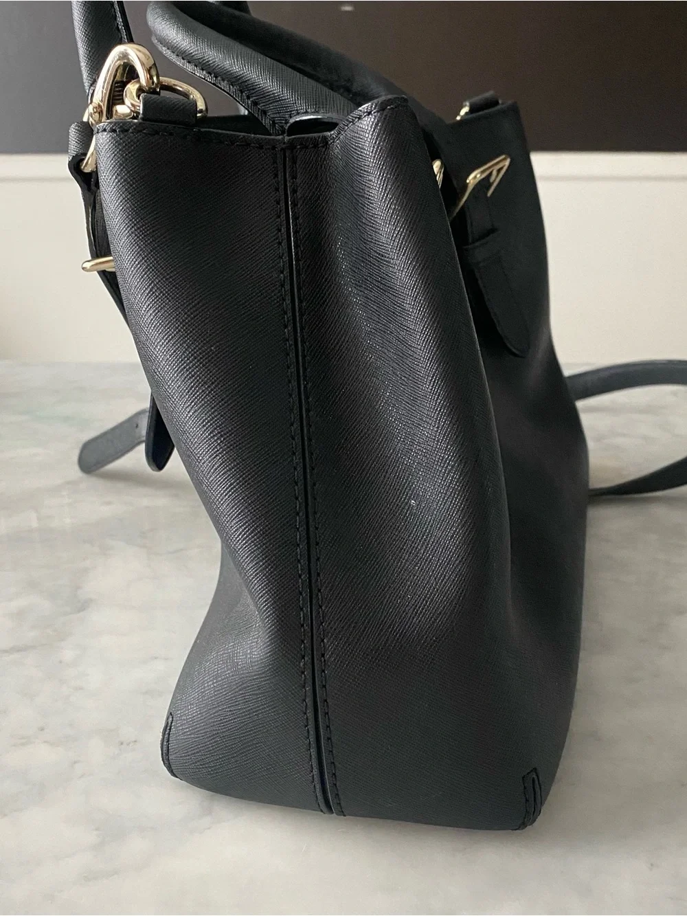 Kate Spade New York Cove Street Provence Satchel Textured Leather Bag